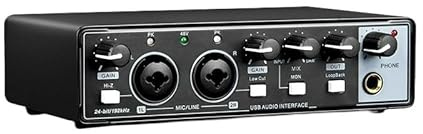 Mélangeur audio, Enregistrement de guitare Carte son USB externe Interface audio spéciale