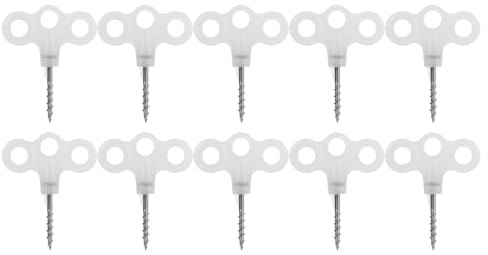 Althwuyu Stakes de Tente Lumineuse 10 pcs, Ancres moulues à vis en Acier Inoxydable Chevilles avec 3 Trous, Ongles de Tente de Camping pour la randonnée et Usage extérieur