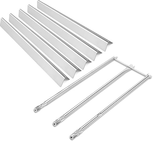 Nordic Bbq Store 7539/7540 smaksättarstänger och 67722 brännare för Weber Genesis 300-serien grillar med sidokontroller, Genesis E-310, E-320, S-310, S-320, EP-310, EP-320 (2007-2010), rostfritt stål