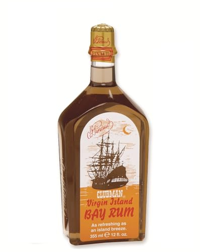 Clubman Pinaud Virgin Island Bay Rum After Shave Cologne – Classic After Shave Lotion for Men, Aftershave for Men, Masculine Fragrance Splash, 12 fl oz