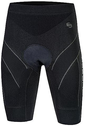 BRUBECK Herren 1/2 Fahrradhose Radhose gepolstert schwarz | LB00120 XL