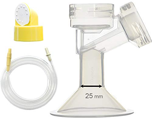 Maymom Swing Tubing und Pumpen-Set compatible con Medela Swing Milchpumpe, inkl 24 mm Brustschild vergleichbar mit PersonalFit, Ventil, Membran und Ersatzschlauch