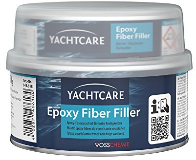 Yachtcare Epoxy Fiber Filler Glasfaserspachtel 500g - Faserverstärkte Epoxy Spachtelmasse, hellblau