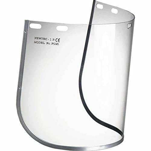 Newtec Visiera trasparente FC 45 in policarbonato 20x40 cm per semicalotta