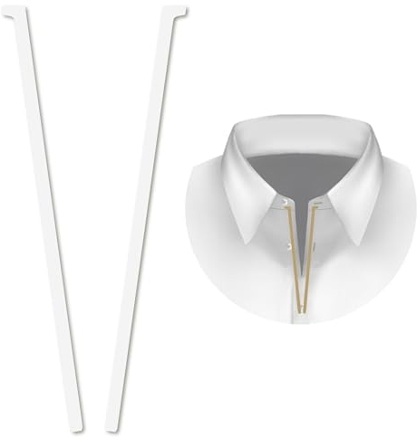 Million Dollar Collar 50-Pack Placket Stays | Original Placket Stays - Collar Stays, White