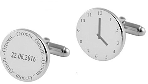 Groom Hochzeit Manschettenknöpfe ~ Gravur Zeit Uhr Manschettenknöpfe ~ personalisierbar Select Geschenke Tasche
