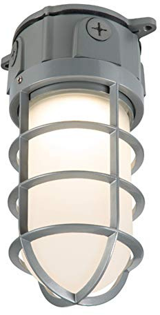 HALO All Pro VT1730 All-Pro Gray Outdoor Integrated Vapor Tight Wall or Ceiling Mount LED Flood Light, White