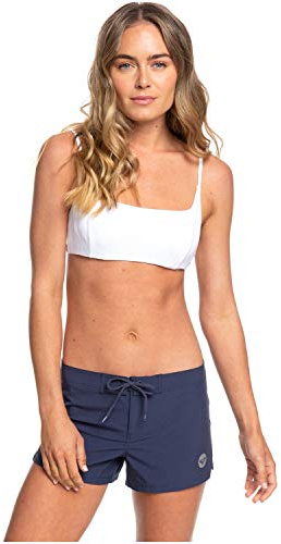Roxy Women's 2 Boardshorts – UPF 50+ Quick-Dry 4-Way Stretch Recycled Swim Shorts, Bikini Cover-Up, Mood Indigo, Medium