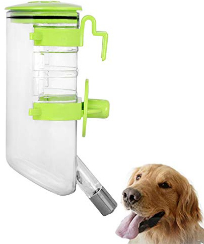 Dog Crate Water Bottle Portable Pet Water Dispenser Cat Cage Drinker Kettle Hanging Puppy Kennel Crate Automatic Drinking Fountain for Small Medium Large Dog Cat Rabbit 350ml