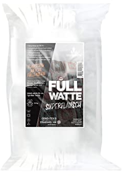 myboshi Füllwatte Superflausch, ideal zum Füllen von Kissen, Stofftieren, Amigurumi UVM. Weiß 500g