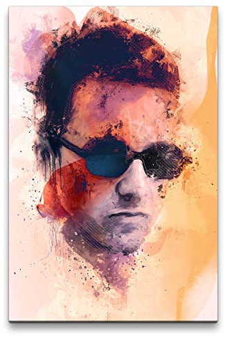 Fight Club Edward Norton Porträt Abstrakt Kunst Kultfilm 60x90cm Leinwandbild