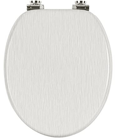 WOLTU Wooden Toilet Seat, Soft Close WC Seat with Strong Hinge Ideal for Standard Toilet