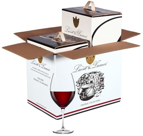 Luvit & Lumoè | Raboso IGT Veneto | Offerta Vino Rosso Pregiato Italiano | Bag in Box | 2 X 5 Litri = 13 Bottiglie
