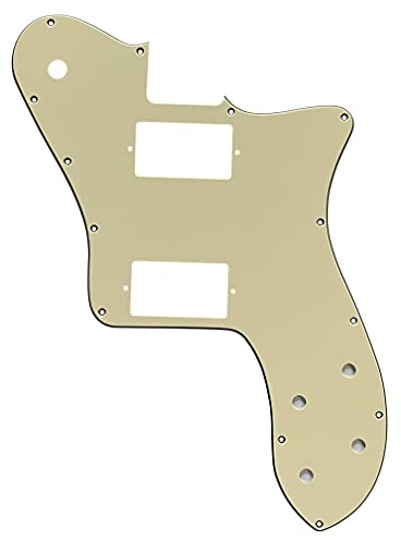 Passend für Fender Squier Telecaster Deluxe PAF-Stil Gitarren-Schlagbrett (3-lagig, Vintage-Gelb)