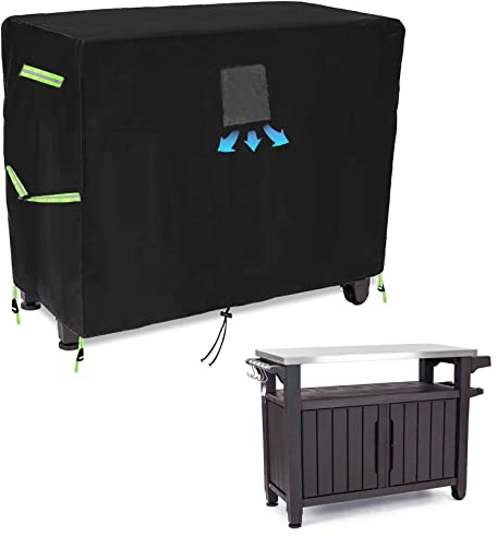 Schleuder Abdeckplane Küchenwagen, BBQ Grill Abdeckhaube, Wasserdicht Gasgrill Schutzhülle, 420D Oxford-Tuch Gasgrill Schutzhülle, Bezug wasserdicht, Winterfest, UV-beständig,Abdeckhaube Haube