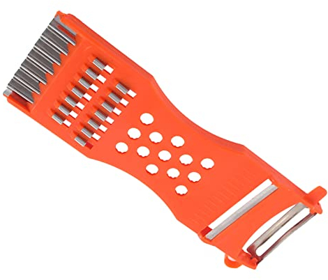 PATIKIL 6.7 Lungo Frutta Grattugia Affettatrice, Multifunzione Verdure Sbucciatore Trituratore Intaglio Strumento per Cucina, Arancio
