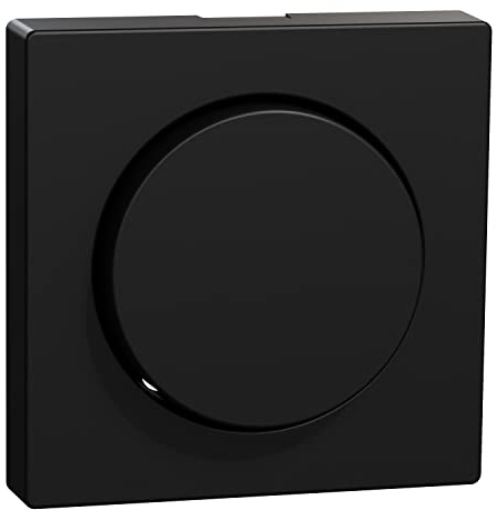 Schneider Electric Merten Zentralplatte mit Drehknopf, MEG5250-0403 | System M, IP20, schwarz matt, 1 Stück