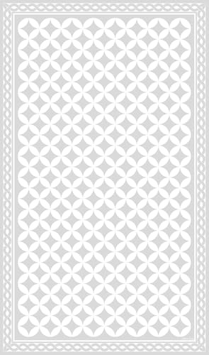 DobleUve Estudio Tapis Vinyle Gris 47x80 cm | Tapis de Salon Antidérapant Antifongique Ignifuge pour Enfants et Salle de Bain | PVC