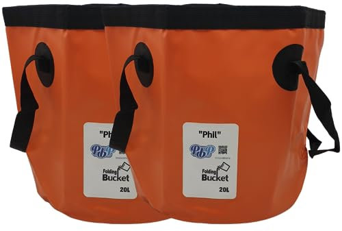 PBP Handy Folding Bucket 20L - PHIL (2PK) (Orange)