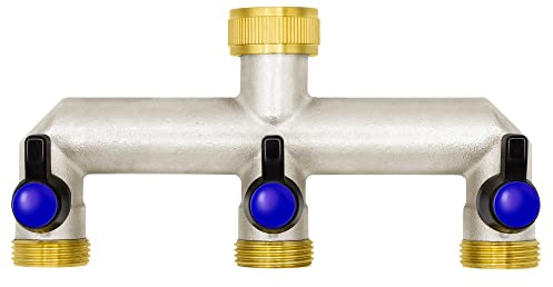 VARIOSAN 3-Wege Wasserverteiler 16591, 3/4, Messing, 3 Kugelhähne