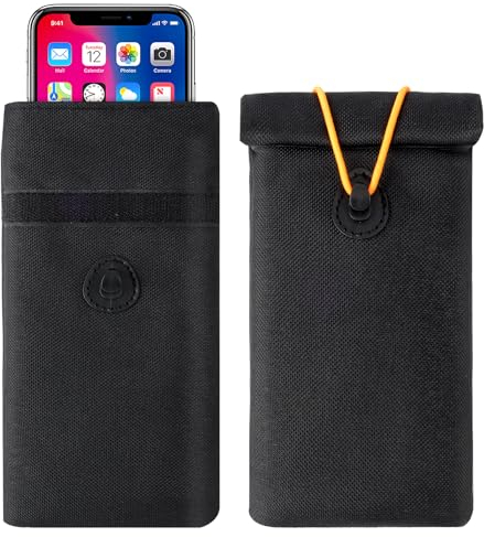 SOVIUPRZ Faraday Bag, Faraday Handysocken, Faraday Handy Tasche, RFID Blocker Autoschlüssel Signal Blocking GPS RFID NFC WiFi Handy Socke für iPhone 15/14/13/12/11 Serie Google Android