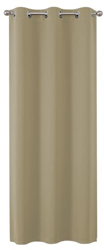 Joydeco Verdunklungsvorhänge 1 Stück,Türvorhang Blickdichte Türgardine,Tür Vorhang mit Ösen Thermo Kälteschutz Hitzeschutz Schallschutz für Schlafzimmer Wohnzimmer（Beige,1xH210xB132）