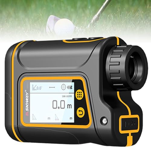 PLABNK Télémètre de Golf 1500M, Distance/Angle/Vitesse/Balayage, télémètre à écran Tactile, Verrouillage du Drapeau avec Vibration d'impulsion, Accessoires de Golf télémètre,Black