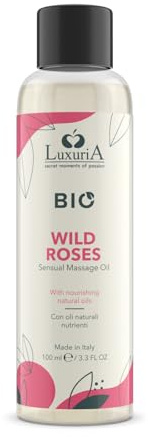 INTIMATELINE | Luxuria BIO Oil Dark Forest Massageöl 100 ml | Intim Geeignet, natürliche Pflanzenöle und anregende Essenzen, Blumen- und Rosenblütennoten