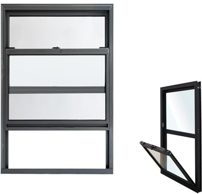 Fenster Window Kellerfenster Schiebefenster Schwarze Schuppenfenster Mit Gehärtetem Glas Und Fliegengitter, Flächenbündig Montierte Schiebefenster Für Hühnerställe, Spielhäuser, Keller, Badezimmer Und
