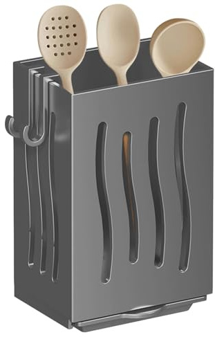 Genérico Expositor de palillos montado en la pared, soporte para cubiertos montado en la pared - Estante para cubiertos,Estante organizador independiente multifuncional para encimera para cocina