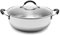 Coolinato - Edelstahl Schmortopf 28 cm mit Silikongriffen & Glasdeckel – Schmorpfanne mit 5,7 l Volumen – Für alle Herdarten, Induktionsgeeignet & backofenfest– 2 Lagen Sandwichboden mit Alu-Kern