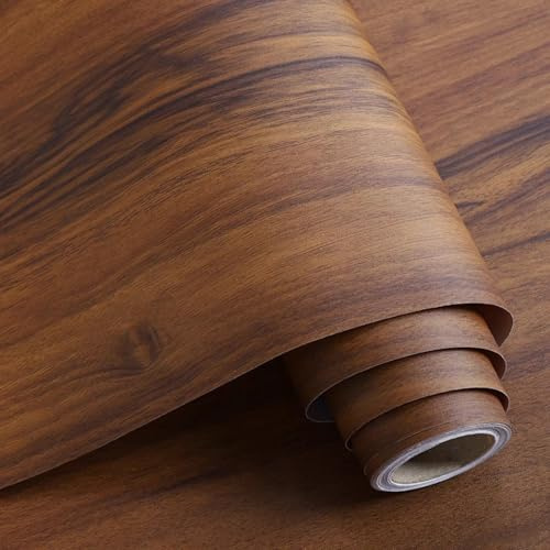 WJYWX Autocollants vintage imprimés en bois de chêne, pour comptoir de cuisine, bar, placage en faux bois, imperméable, pour rénovation, bureau, papier créatif (ancien terme, 45 x 5 m)