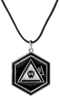 GAUEIOUR Murder Uzi Drone Necklace,Skull Pendant Necklace Cool Metal Chain for Men Women,Cartoon Fashion Necklaces Costume Accessories Copper Necklaces