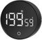 Eieruhr Digital Timer,Küchentimer,Digitaler Timer und Stoppuhr mit 199min 59sek, Große LED Digitaler Countdown,Lauter Alarm, mit 3 Lautstärkestufen, mit Magnet & Ständer, Schwarz, für Kochen,Sport