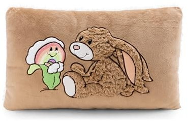 NICI OSRAM 62335 Coussin Motif « Lapino, Le Lapin », 43 x 25 cm, Marron, Moelleux, pour Garçons, Filles, Bébés Et Amateurs De Doudous, Idéal pour La Maison, La Maternelle Ou Les Déplacements