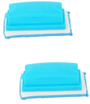 SHINEOFI 2 Piezas accesorio de pizarra borrador de limpieza limpiador de tiza borrador de la pizarra Blue