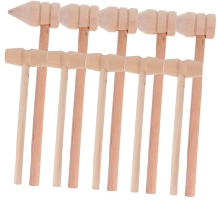 JOINPAYA 10stücke Holzhammer Für Junge Mädchen Spielzeug Kleine Hämmer Spielzeughämmer Minihämmer Holzhammer