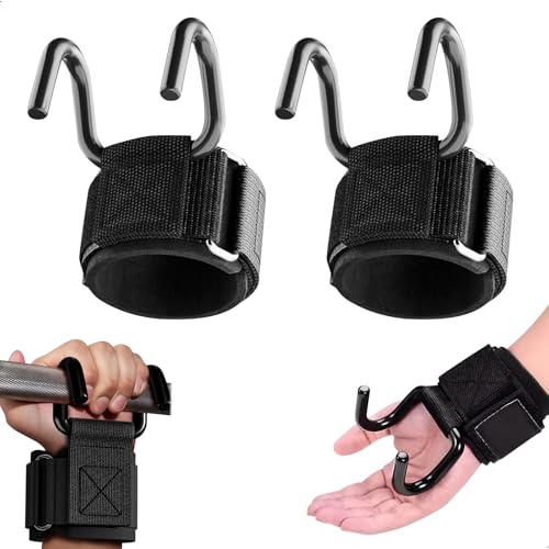 Styrketräningskrokar, Power Hooks för Fitness, Styrka Rally för män och kvinnor för bodybuilding, fitness, tyngdlyftning, halkfria tyngdlyftningsgrepp