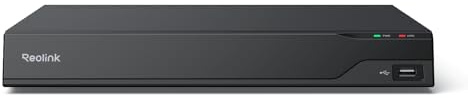 Reolink Professional PoE NVR, unterstützt bis zu 16MP & 32TB lokalen Speicher (HDD Nicht enthalten), Heatmap, 24/7-Aufzeichnung, Mehrbenutzer-Fernzugriff, H.265, Innen- & Außenüberwachung, RP-PN16