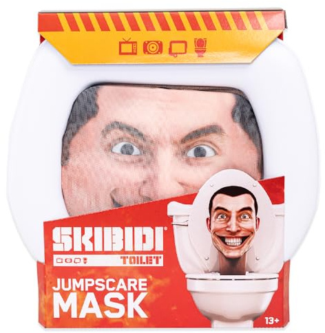 SKIBIDI Toilet Jumpscare Mask, Ultimate Jumpscare Mask, YouTube Animation Sensation, Officially Licensed Toilet Merch