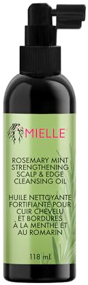 Mielle Rosemary & Mint Scalp & Edge Cleansing Hair Oil - No-Rinse Scalp Cleanser for Product Build Up - Prolongs Hairstyles Between Wash Days & Encourages Longer, Healthier Hair, 118 ml (Pack of 1)