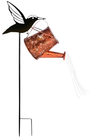 Arrosoir Solaire - Fontaine Oiseaux de Jardin Étanche | Étanche Éclairage Solaire pour Terrasse Jardin Extérieur