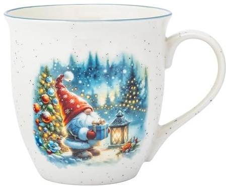 Altom Design Weihnachtsbecher Weihnachtstasse XXL Keramik Becher Weihnachten 630ml (Elfe - NEU)