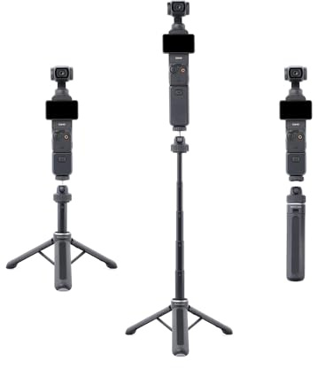 MAXCAM Mini Selfie Extension Pole for DJI Osmo Pocket 3 Pocket Camera Portable Tripod Vlog Desk Stand Accessories