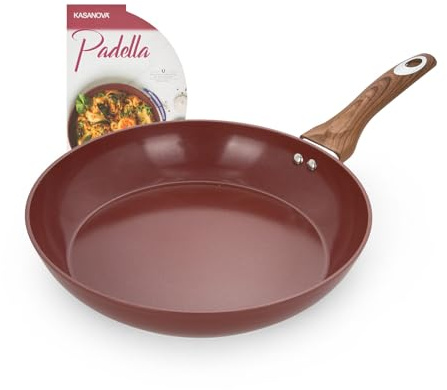 KASANOVA Padella 30 cm in ceramica burgundy New Ceramic