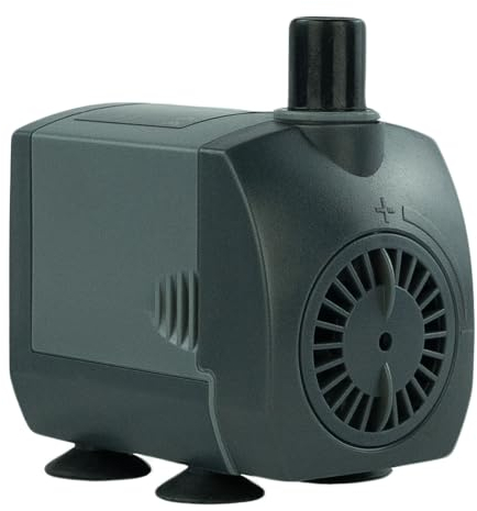 Wasserspielpumpe KEQ750N - 700 L/H, 10 Watt stromsparend, mit Vorfilterkammer, 140 cm Förderhöhe, Salzwasser geeignet, Wasserpumpe für Brunnen, Brunnenpumpe | Pumpe für Aquarium | Gartenteichpumpe