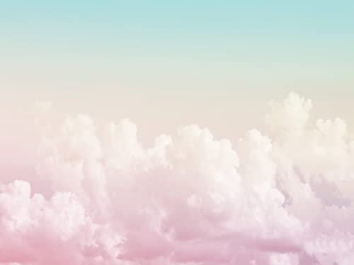 Wesmilewallpaper Papier Peint Panoramique 3D Papiers Peints Intissé Paysage Naturel De Ciel De Nuages ​​Roses Tapisserie Murales Papier Peint Poster 400x280cm