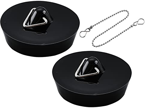 Frap Abflussstopfen 2 Pack Waschbeckenstöpsel,Ø 41 to 36 mm Badewannenstöpsel mit 35 cm Stöpsel Kette, Waschbecken Stöpsel Verschluss, Abfluss Stöpsel für Waschbecken Spülbecken Küchenspüle