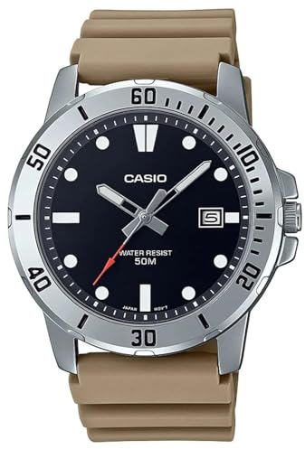 Casio MTP-VD01-5EVUDF - Reloj analógico para Hombre con Correa, Negro, Correa