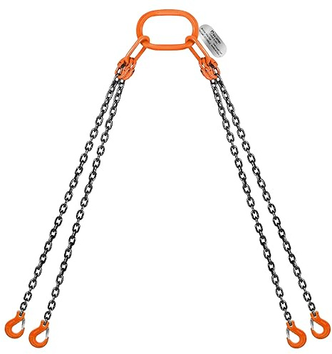 SALUINOKI Lift Chain Sling 10Ft 4 Way x 5/16 inch 11000lbs 5 Ton for Chains Lifting